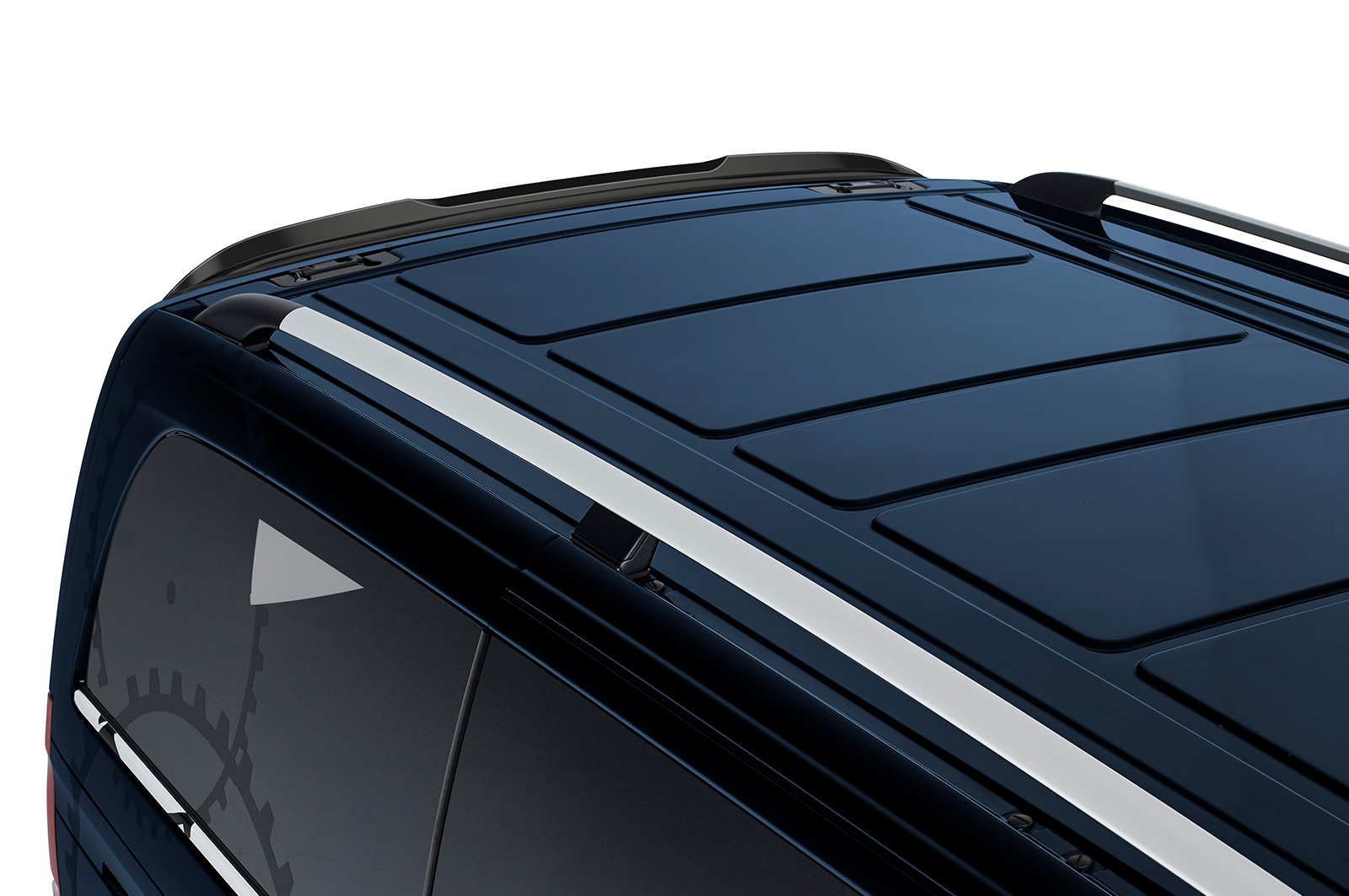 Spoiler passend voor Mercedes Benz V-Klasse (447) CSR glans Zwart