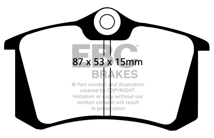 EBC Brakes VW Golf II 1.8 GTi 8v 82-92 Remblokken achterzijde gr
