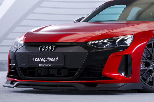 Voorspoiler passend voor Audi e-tron GT CSR Glans Zwart