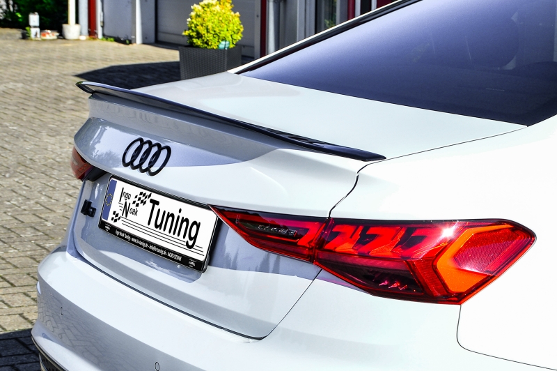 Spoiler passend voor Audi A3 8Y S3 S-Line Limousine Glans Zwart