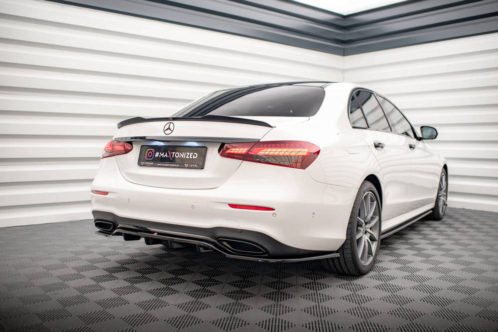 Diffuser passend voor Mercedes E Klasse W213 FL AMG Line Maxton Glans Zwart