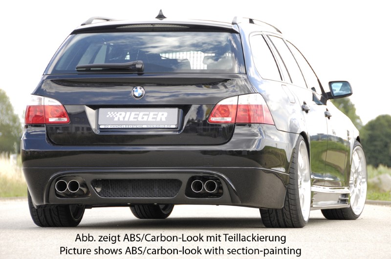 Achterbumper Diffuser Carbon BMW E61 met ABE Rieger
