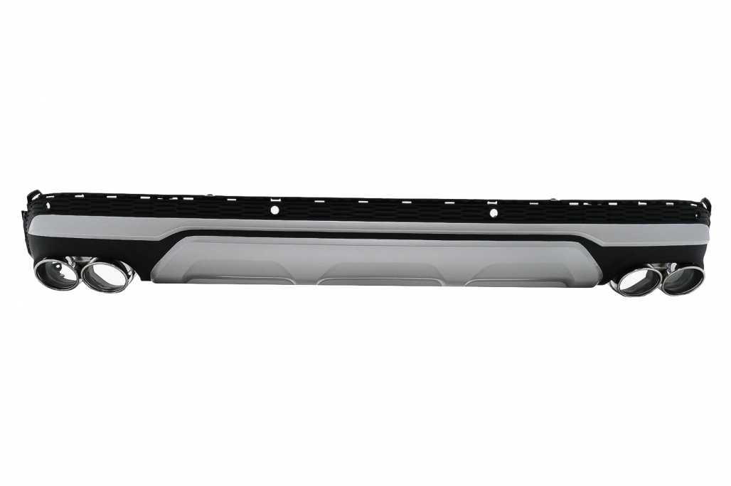 Diffuser passend voor Audi Q7 SUV 4M Facelift (2020-up) SQ7 Design Zilver