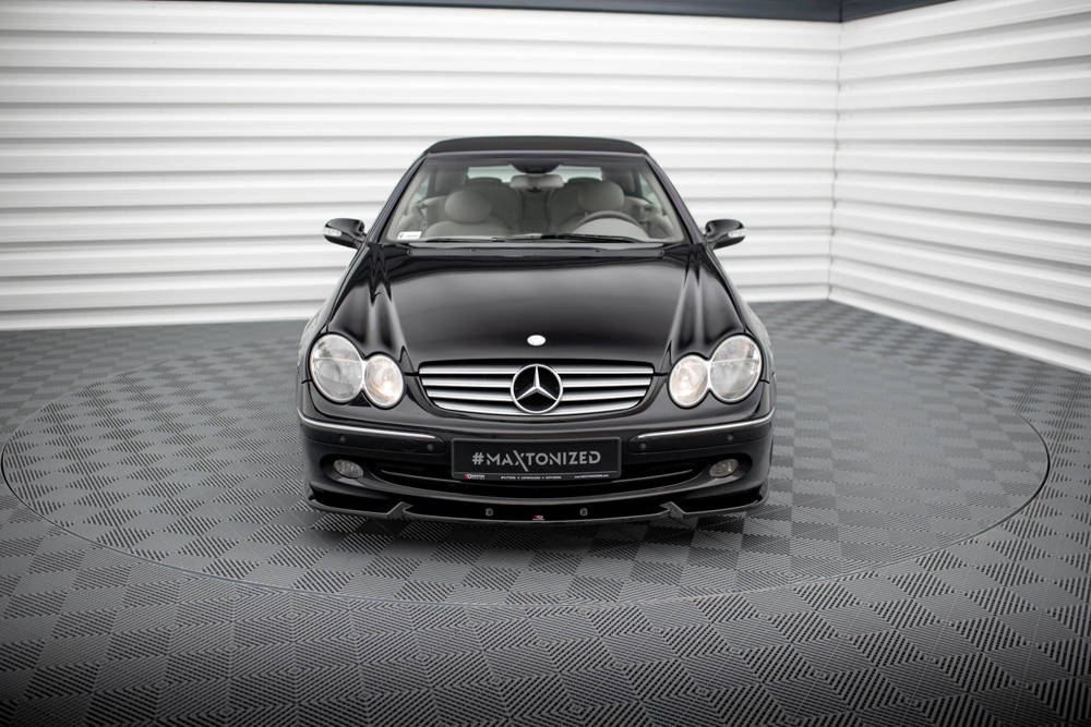 Voorspoiler passend voor Mercedes-Benz CLK W209 2002 - 2005 Maxton Glans Zwart