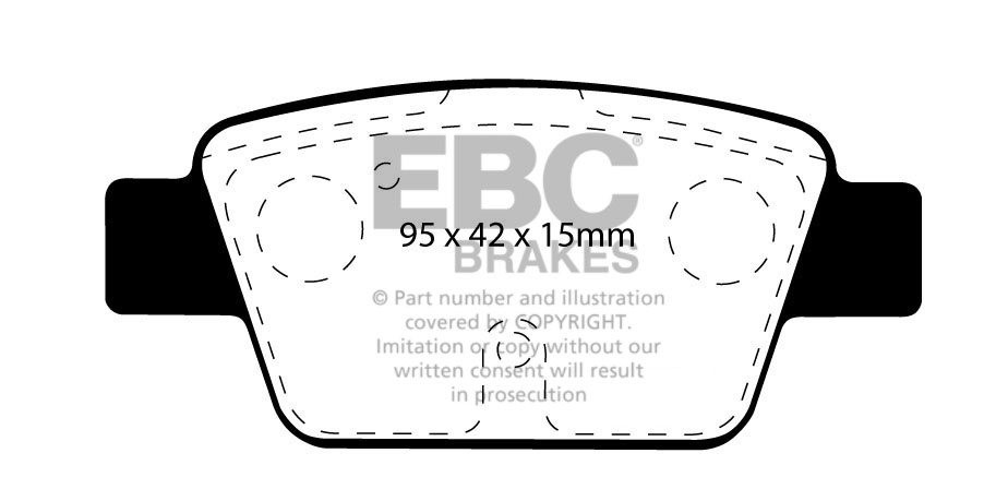 EBC Brakes LANCIA Delta 1.4 Turbo (120) 2008-2010 Remblokken ach