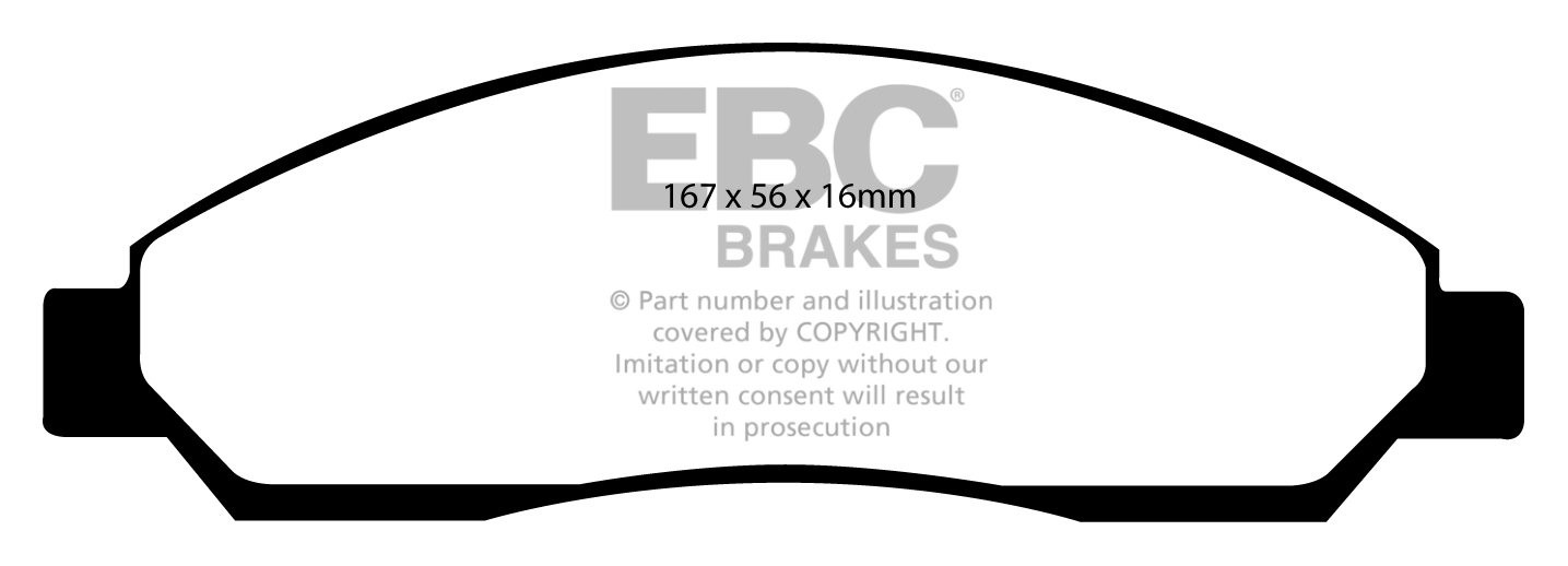 EBC Brakes ISUZU Rodeo 3.0 TD 4WD (TFS77) 2003-2008 Remblokken v