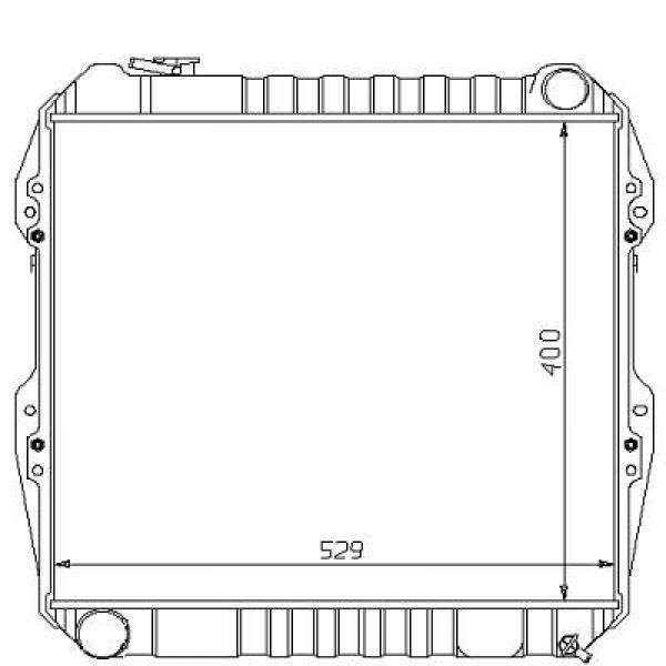 Radiator VW TARO 2WD 88-97 400x530 1.8/2.2/2.4 BENZINE