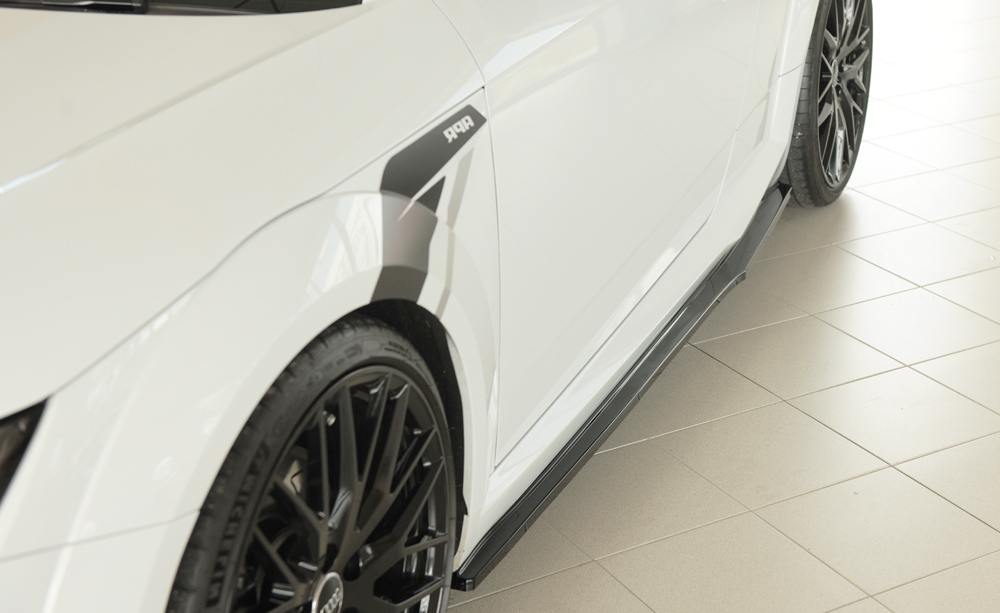 Zijskirts passend voor Audi TT S-Line / TTS Rieger Glans Zwart