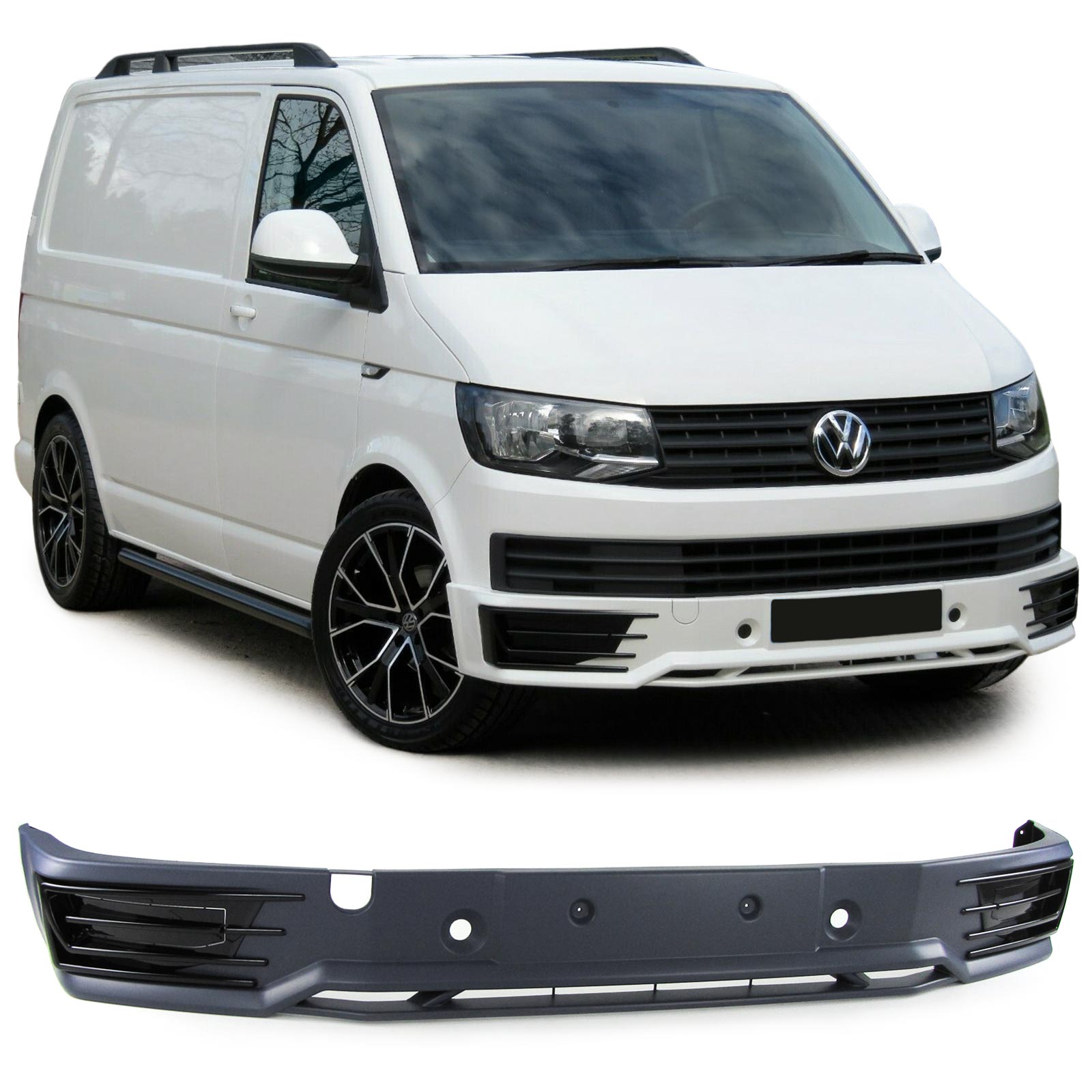 Voorbumper Spoiler passend voor Volkswagen T6 Bus Sportline