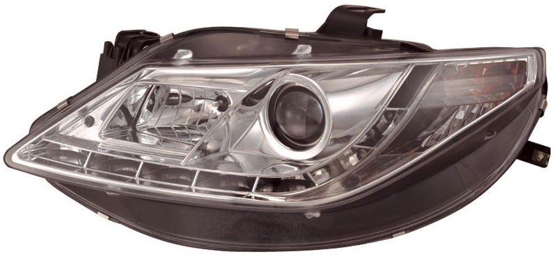 Koplampen passend voor Seat Ibiza 6J 3/5drs 6/08 Devel eyes DRL look chroom