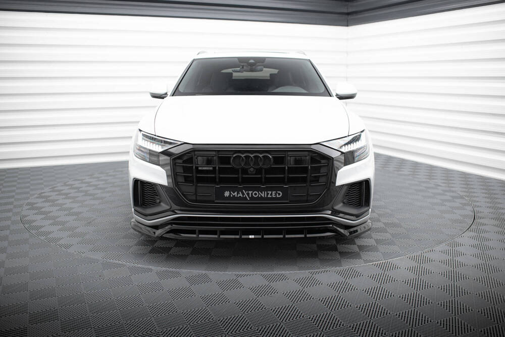 Voorspoiler passend voor Audi Q8 S-Line / SQ8 Maxton Glans Zwart