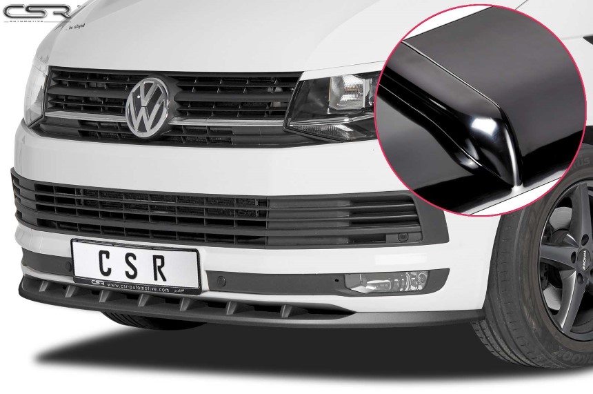 Voorspoiler passend voor VW T6 Multivan Glans Zwart