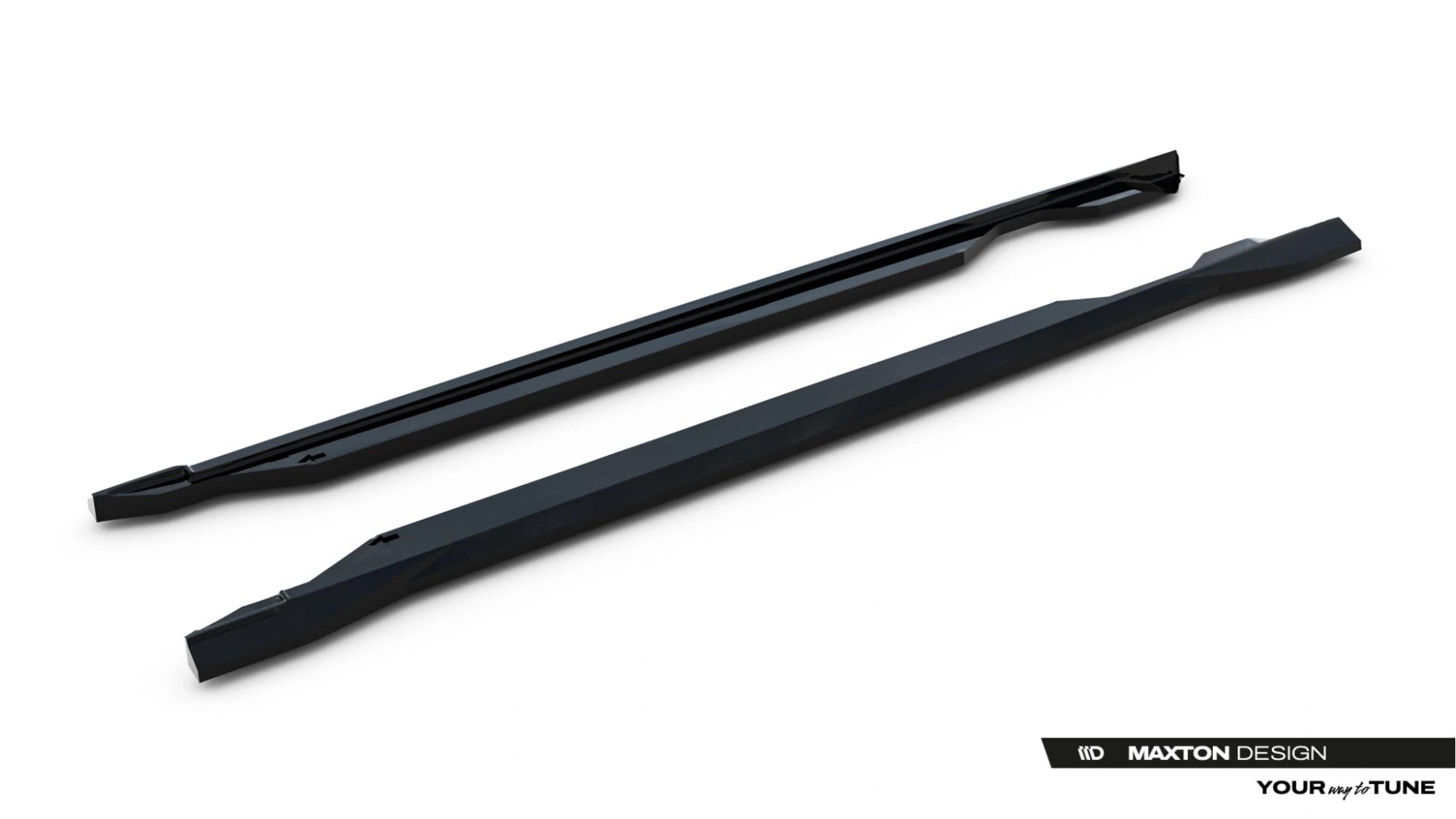 Zijskirts passend voor Audi Q6 e-tron Standard / S-Line / SQ6 e-tron SUV & Sportback Mk1 (2023–heden) – Glans Zwart