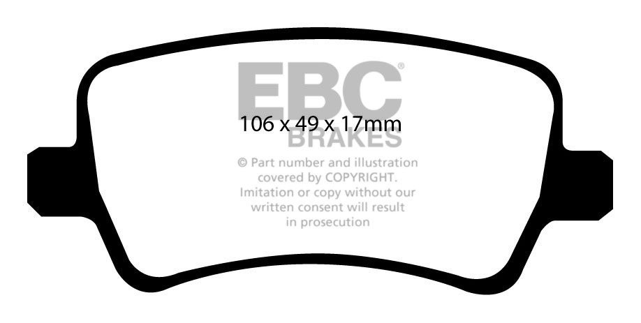 EBC Brakes FORD S-Max 2.3 (Elec H/B) 2008-.. Remblokken achterzi