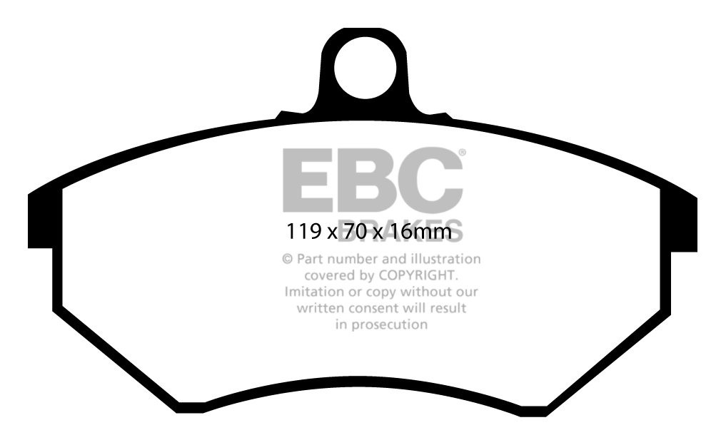 EBC Brakes SEAT Ibiza 1.8 16v 93-97 Remblokken voorzijde