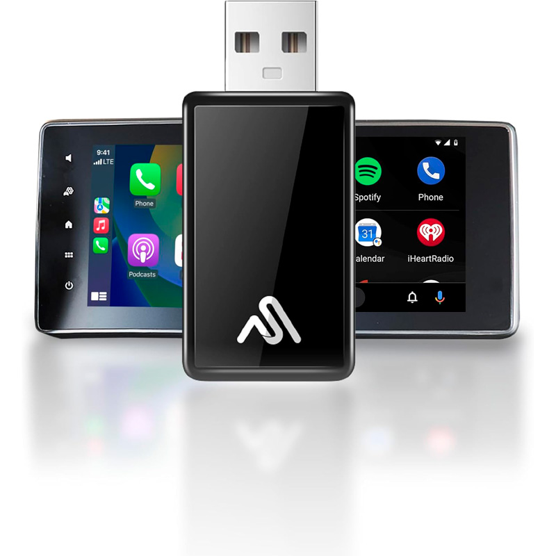 AutoSky WUA-8 Draadloze CarPlay en Android Auto Adapter – USB Dongle - Sapphire Edition