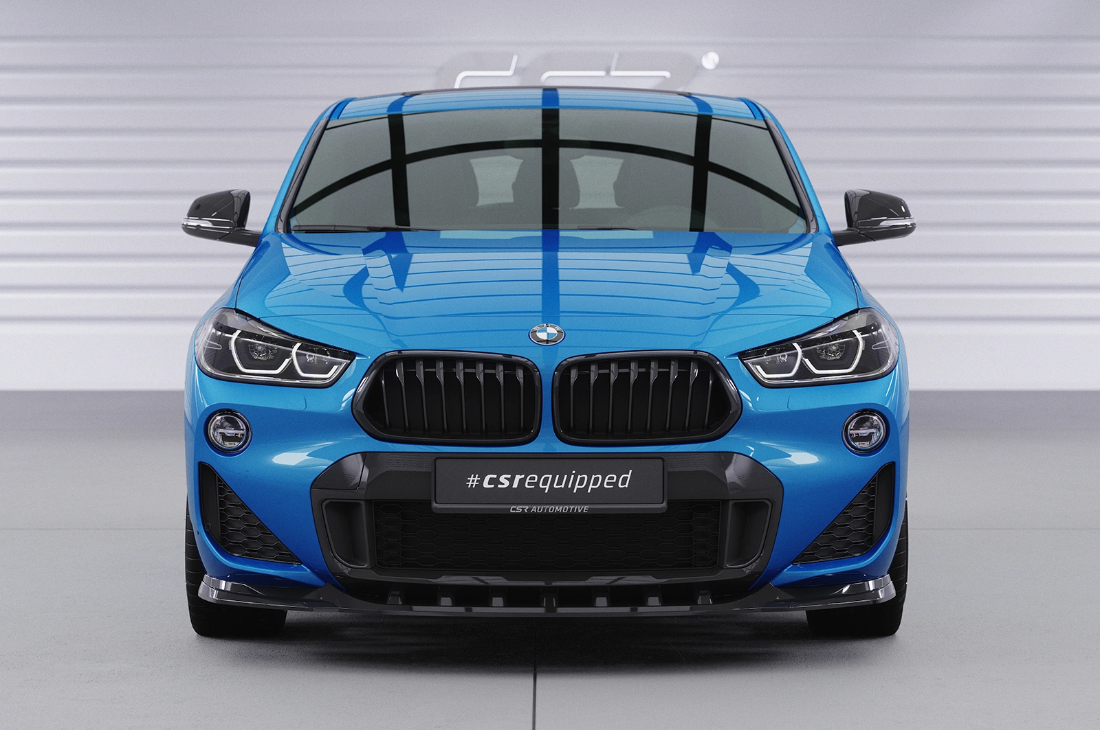 Voorspoiler passend voor BMW X2 F39 M-Paket Glans Zwart van CSR Automotive (2018-)