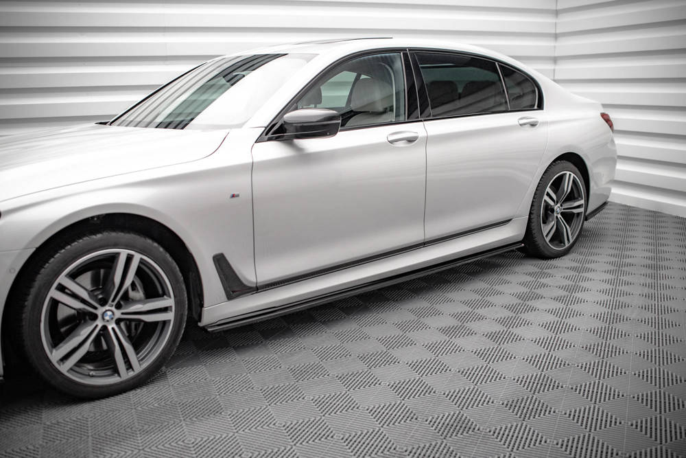 Zijskirts passend voor BMW 7-Serie Lang G12 M-Pakket Maxton Glans Zwart