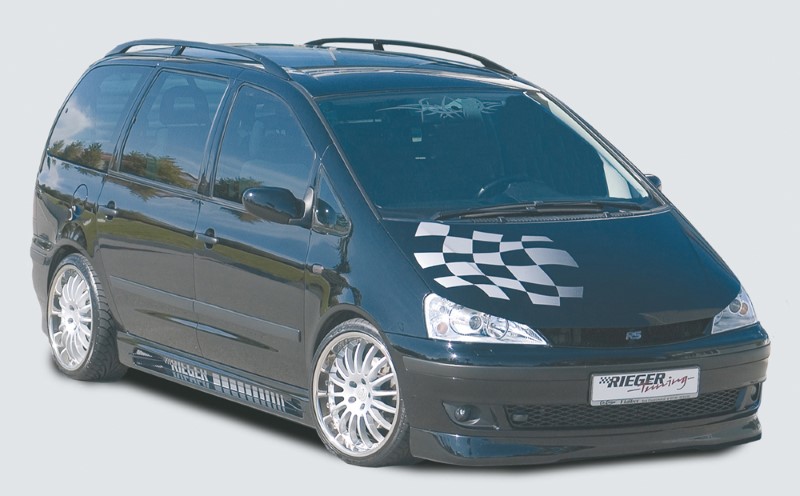 Zijskirts passend voor Seat Alhambra met 2 schacht en 2 uitsnedes Rieger