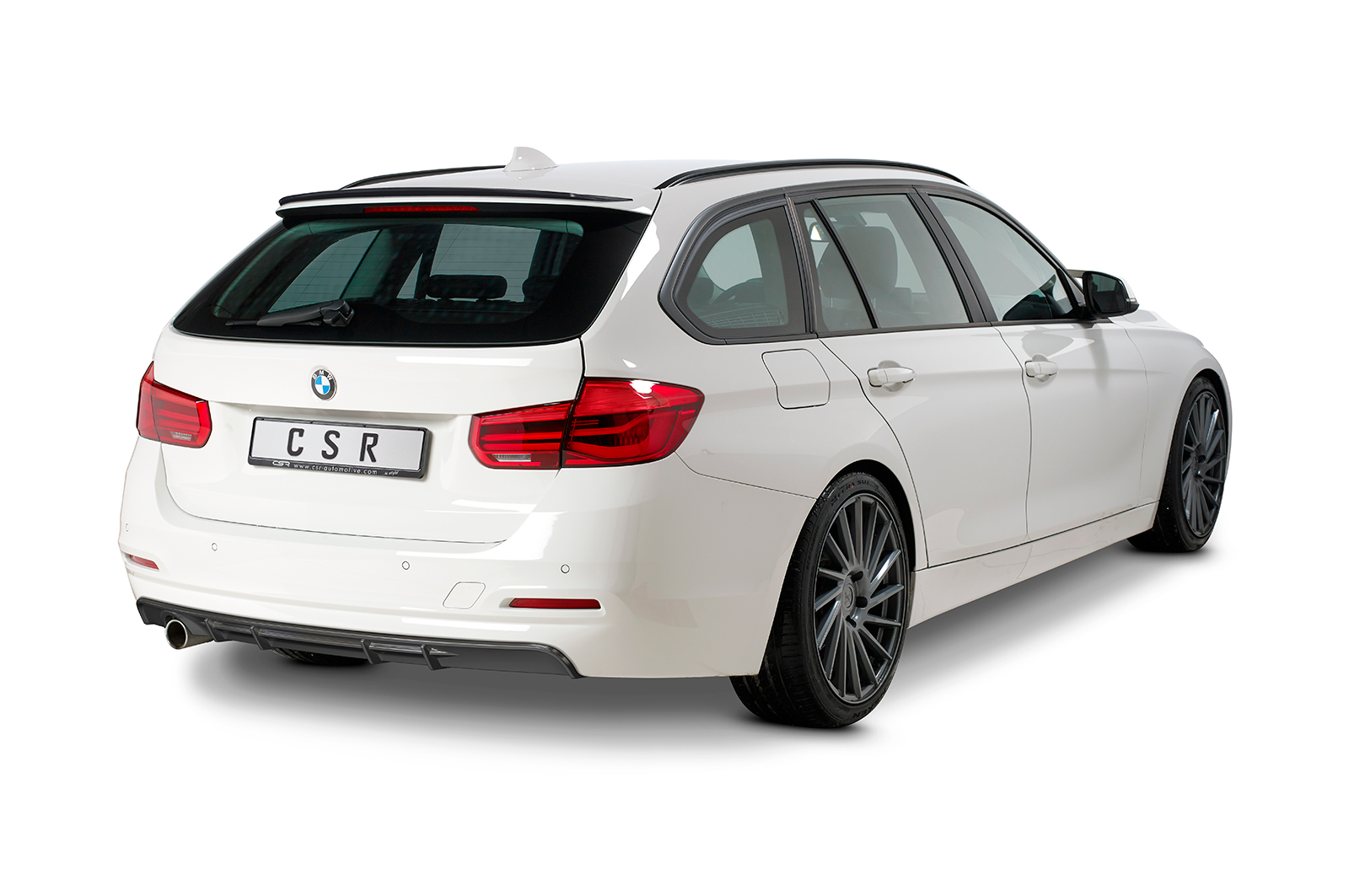Diffuser passend voor BMW 3 serie F31 CSR Glans Zwart