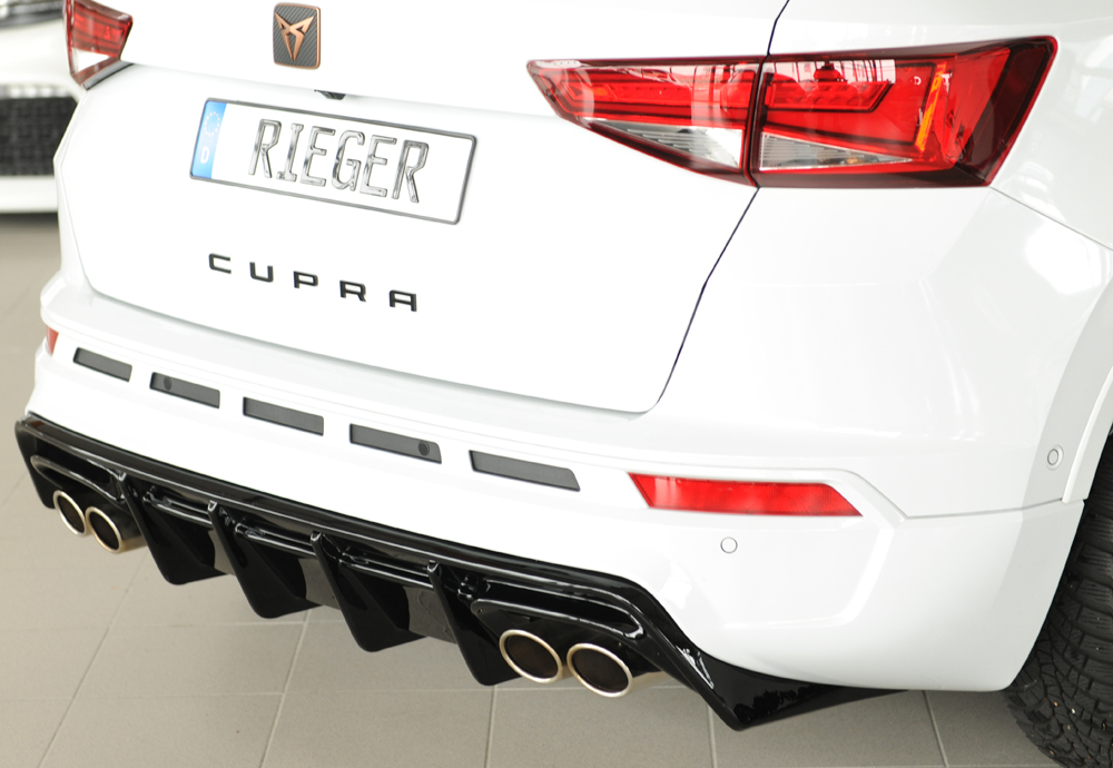 Diffuser passend voor Seat Ateca 5FP Cupra Rieger Glans Zwart
