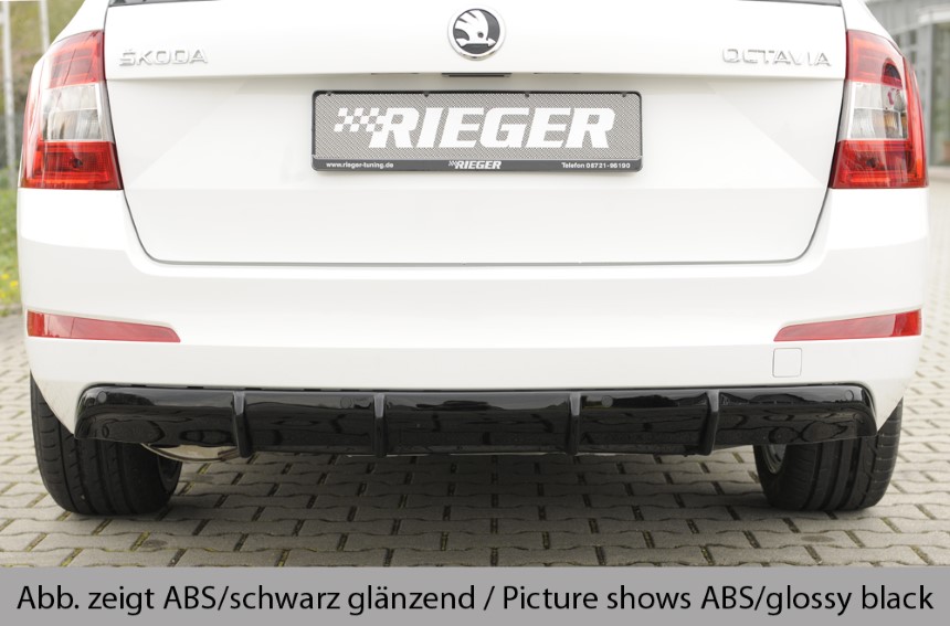 Diffuser passend voor Skoda Octavia (5E) pdc Rieger carbon-look