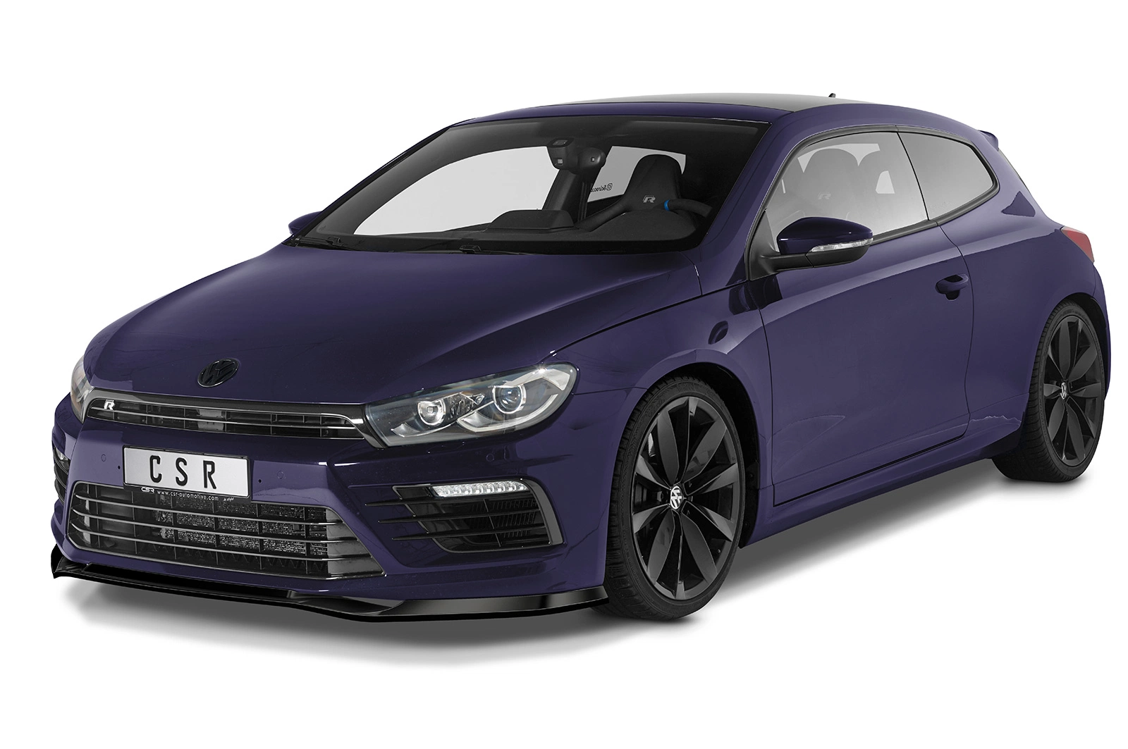 Voorspoiler passend voor VW Scirocco (Typ 13) R glans zwart