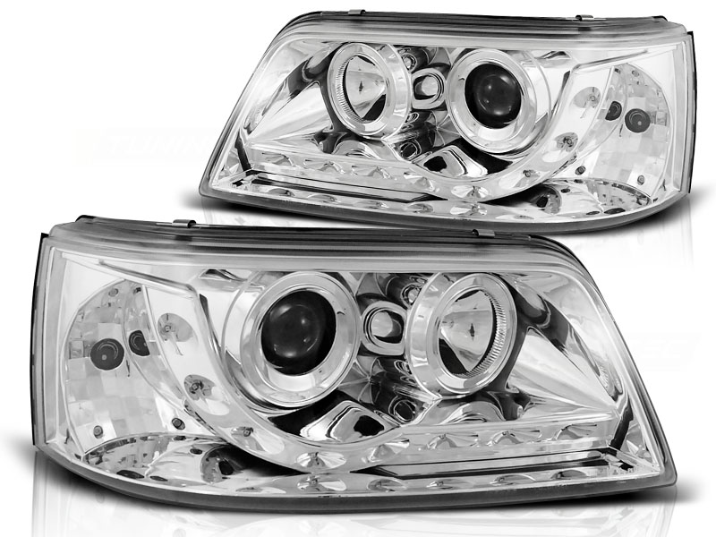 Koplampen passend voor VW Transporter T5 03-10 LED chroom