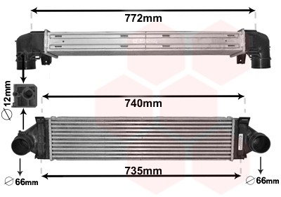 INTERCOOLER 2.0i 16V 10/11- 660x150x64 LAND ROVER FREELANDER 2 0