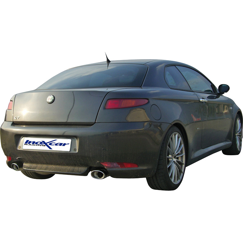 100% RVS Dubbele Sportuitlaat  Alfa Romeo GT 1.9 MJET 2004- Links/Rechts 120x80mm
