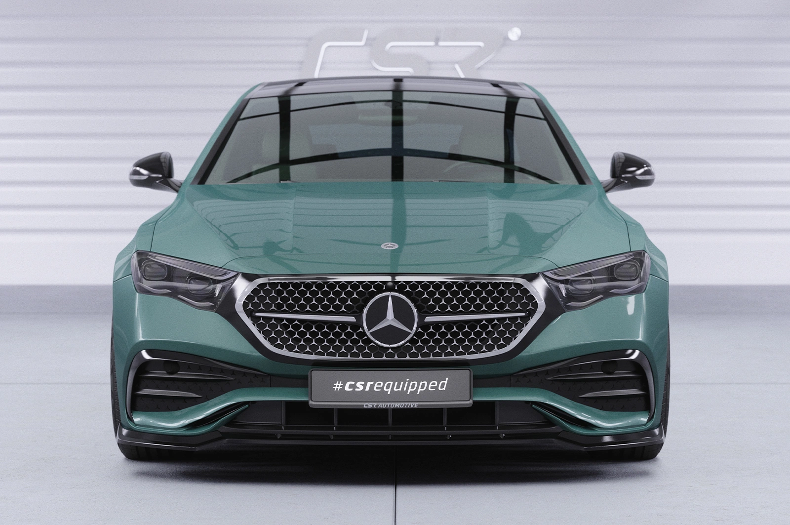 Voorspoiler passend voor Mercedes-Benz E-Klasse W214 / S214 Glans Zwart – CSR Automotive 