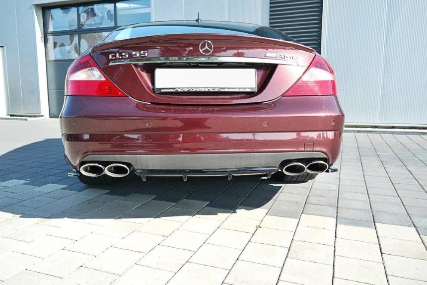 Diffuser Mercedes CLS W219 55 AMG Maxton Design glans zwart