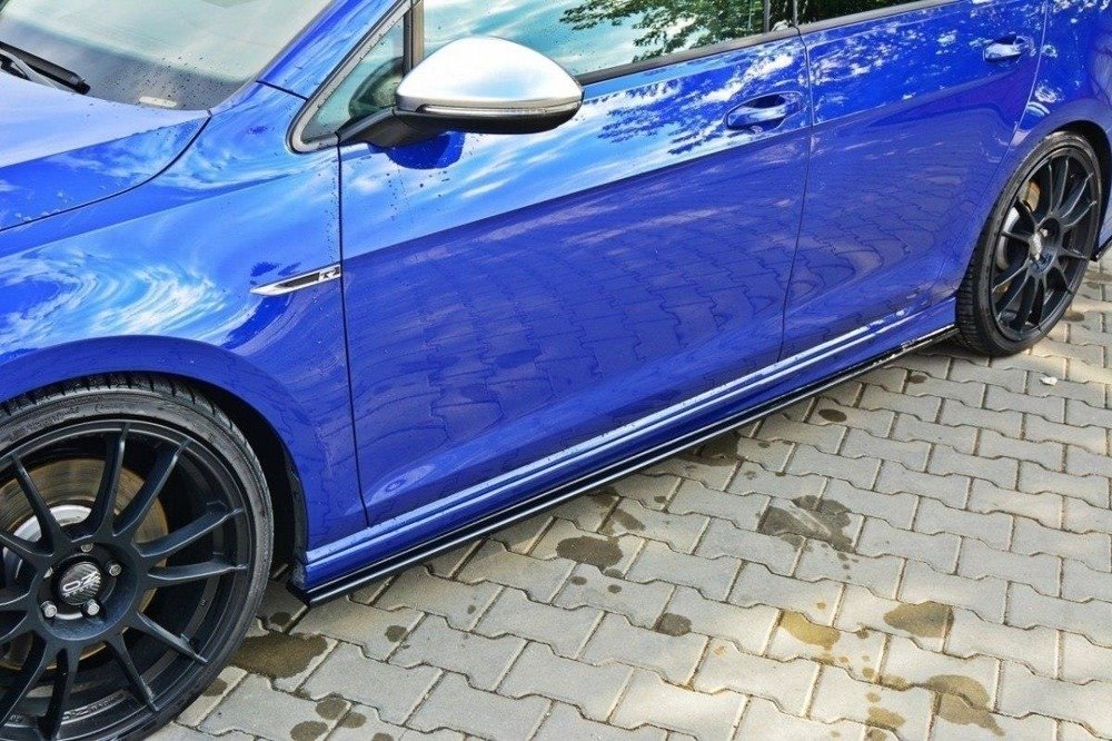Zijskirts passend voor VW Golf 7 R / R-Line Hatchback & Estate Glans Zwart