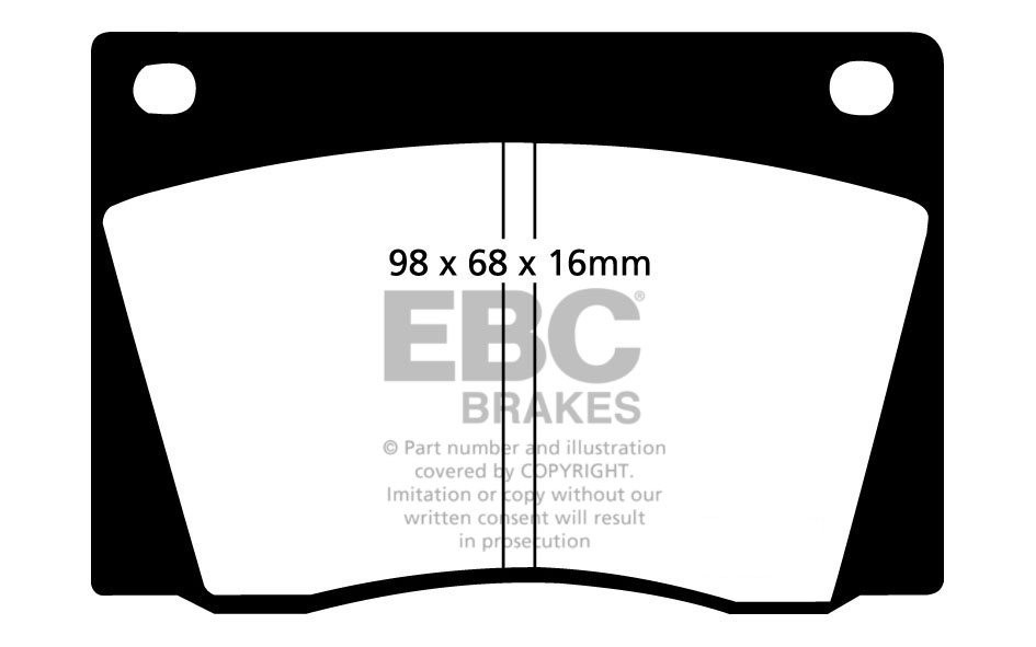 EBC Brakes AC 428 7.0 67-74 Remblokken voorzijde yellowstuff