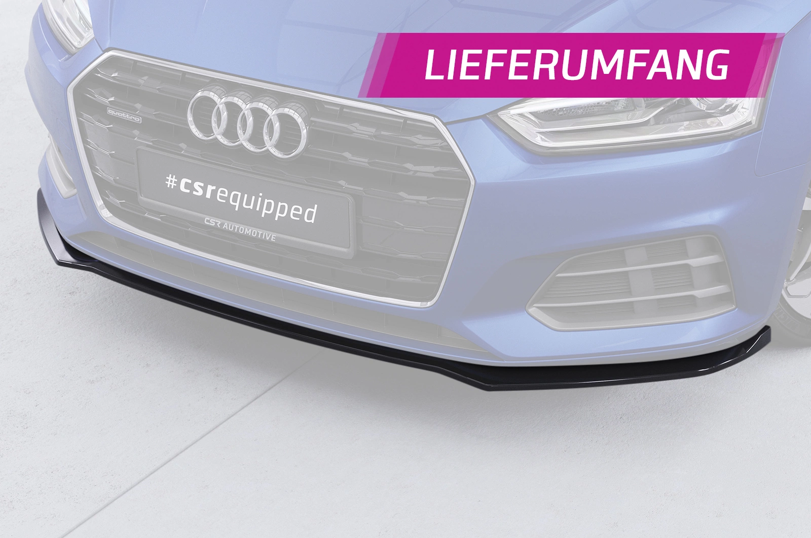 Voorspoiler passend voor Audi A5 (F5) Glans Zwart – CSR Automotive 