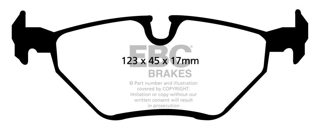 EBC Brakes ROVER 75 1.8 99-2005 Remblokken achterzijde