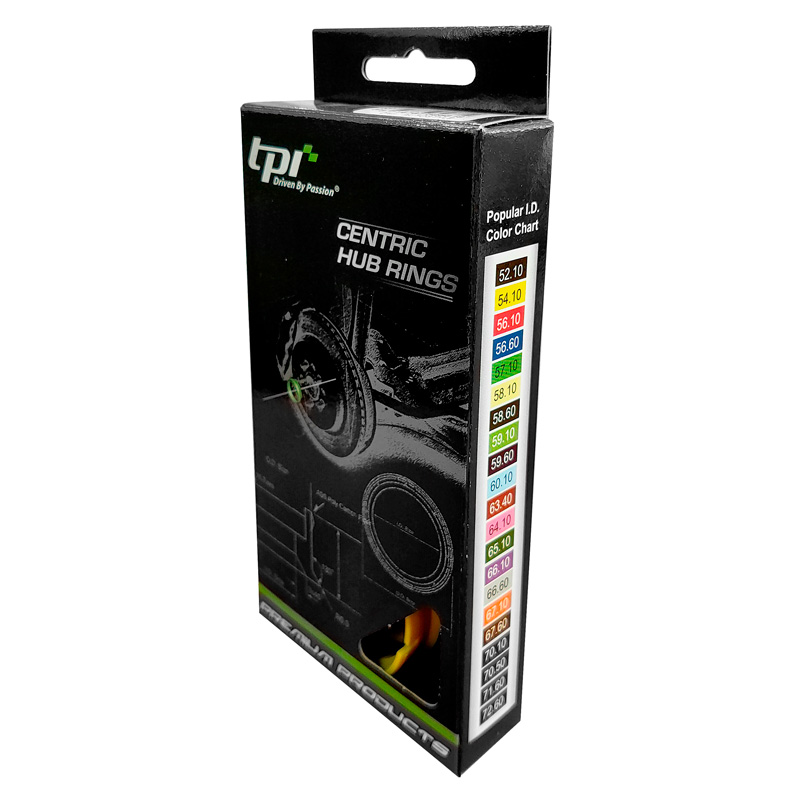 Set TPI Centreerringen - 74.1->54.1mm - Geel