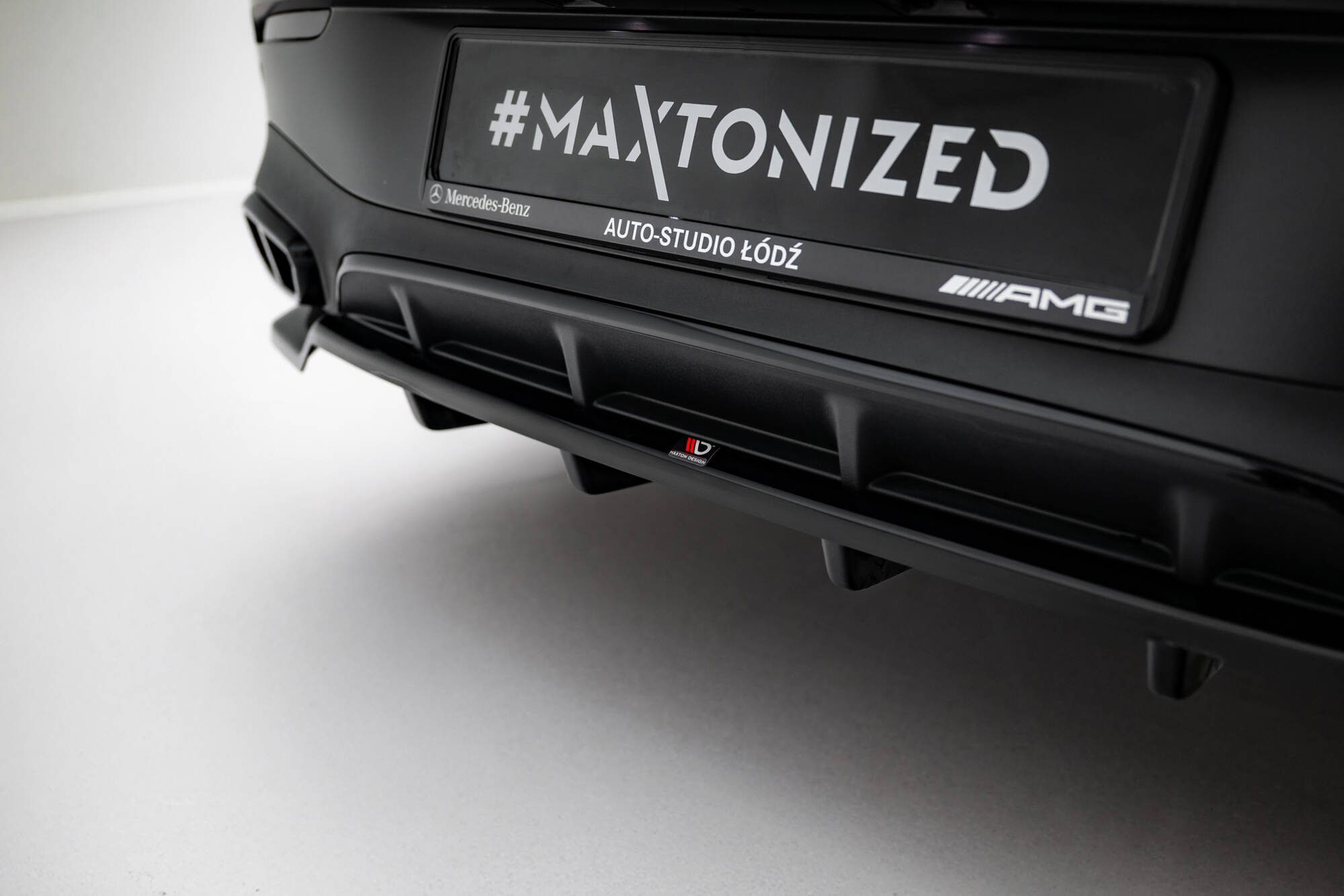 Achter Diffuser passend voor Mercedes-Benz CLE AMG-Line C236 Maxton Glanzend zwart