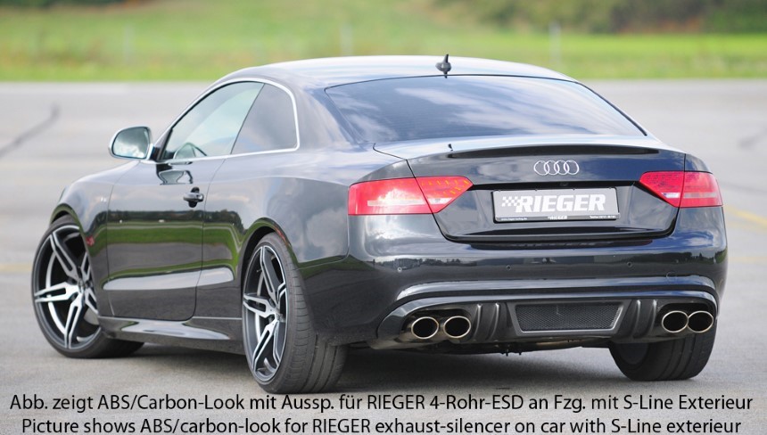 Diffuser passend voor Audi A5 Rieger uitlaat links + rechts