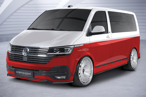 Voorspoiler passend voor VW T6.1 Glans zwart