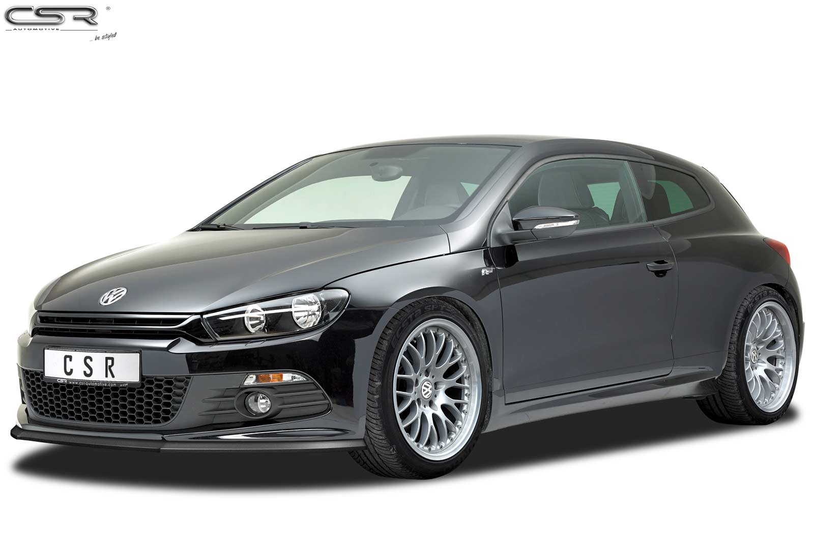 Voorspoiler passend voor Volkswagen Scirocco R-Line CSR Glans Zwart