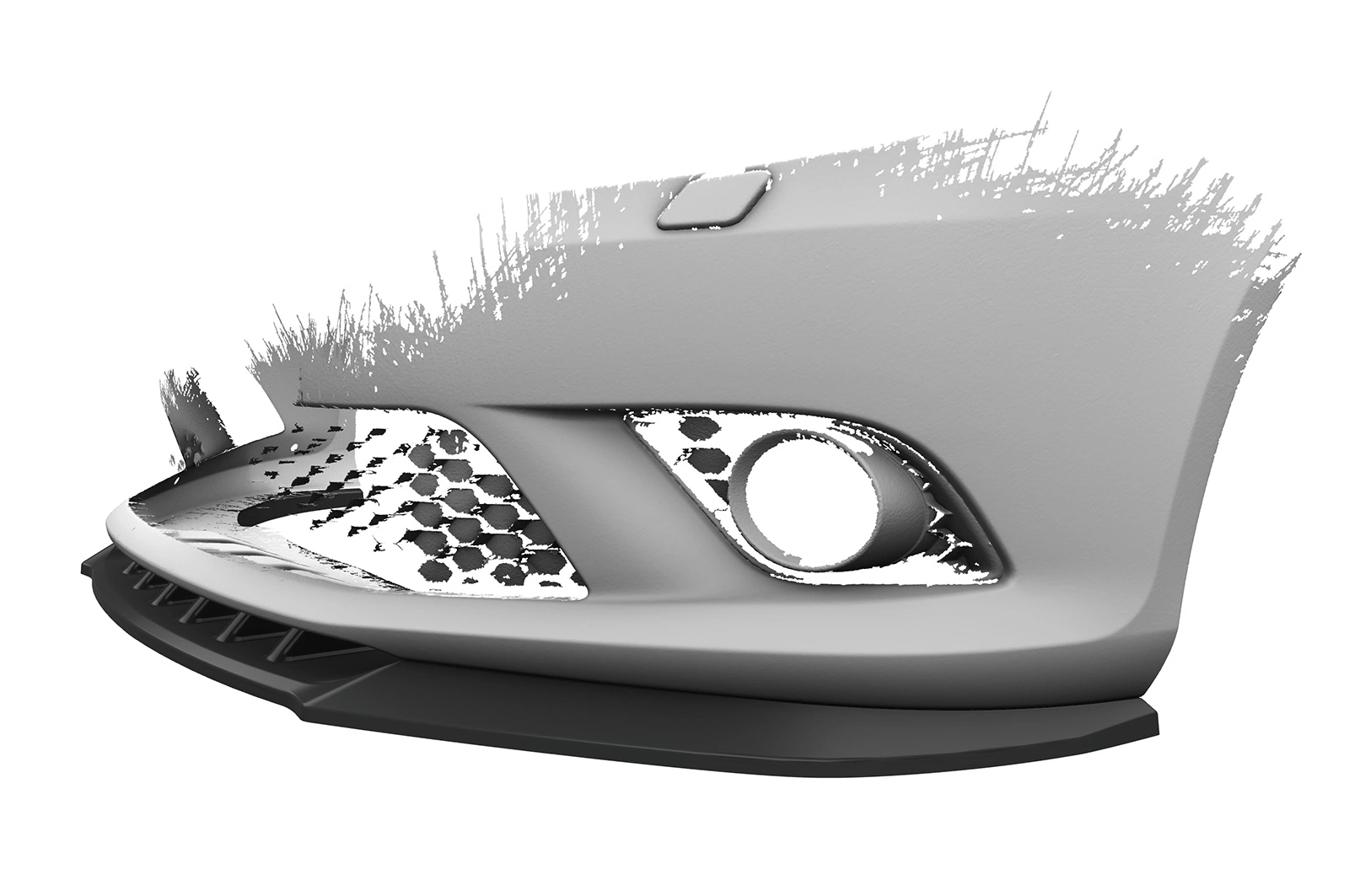 Voorspoiler passend voor Skoda Fabia 2 RS (Typ 5J) 2010–2014 – CSR Automotive – Glans Zwart