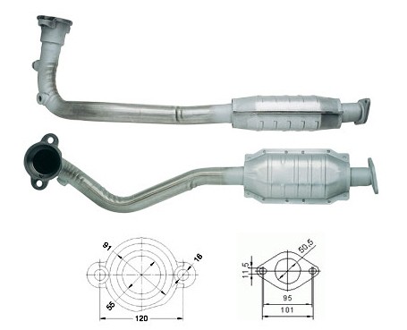 Ford ESCORT 1.8i 16V 1716 cc 85 Kw / 116 cv ZH18P Magnaflow CAT