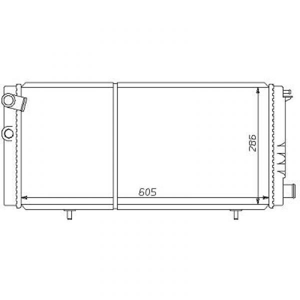 Radiator Peugeot 205 84-98 605x286 1.6/1.9/1.8/1.9 DIESEL
