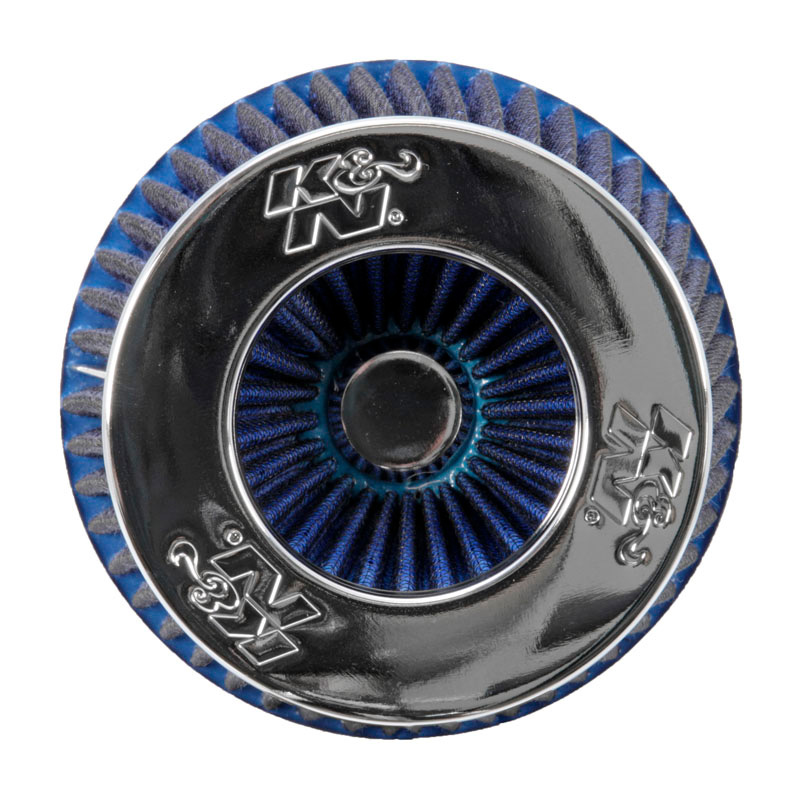 K&N RG-Serie universeel vervangingsfilter met 3 aansluitdiameters Blauw (RG-1001BL-L)