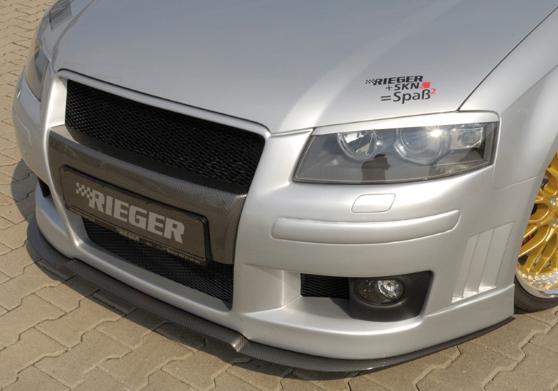 Spoilerzwaard Carbon-Look voor Voorbumper passend voor Audi A3 8P versie Rieg