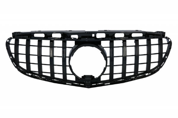 Grill passend voor Mercedes W212 S212 Facelift (2013-2016) GT-R Panamericana Design Glans Zwart