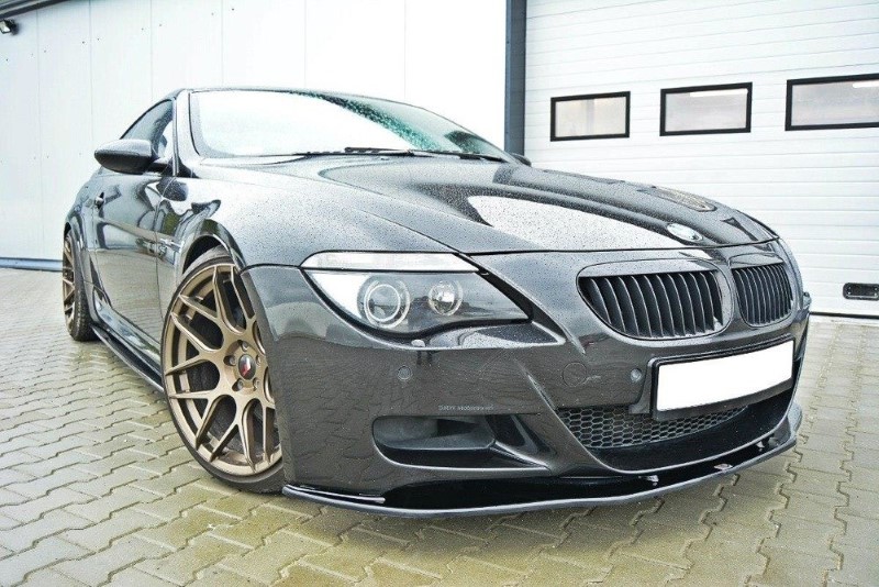 Voorspoiler passend voor BMW M6 E63 V.2 Glanzend Zwart