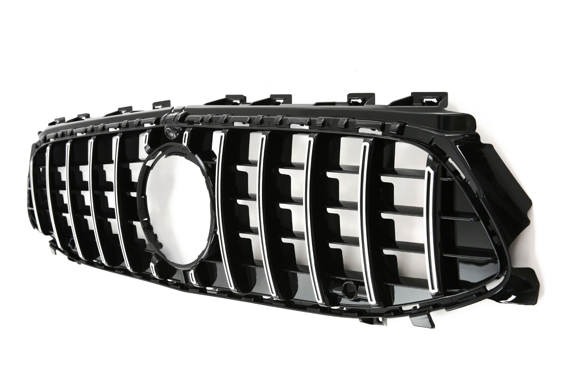 Grill passend voor Mercedes CLA C118, X118 facelift Glans Zwart/Chroom 23-.. GT Look