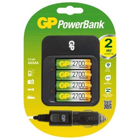 Oplader + 4x batterijen 'PB550 + NiMH / AA 2700mAh'